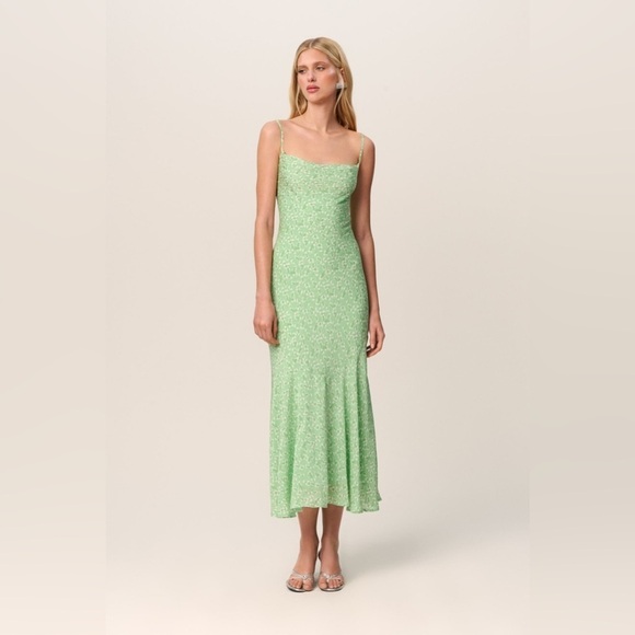 NWT Adoore Verona Dress Pool Blue Strappy Open Back Midi Dress Size 34 - US 4 - Picture 2 of 16